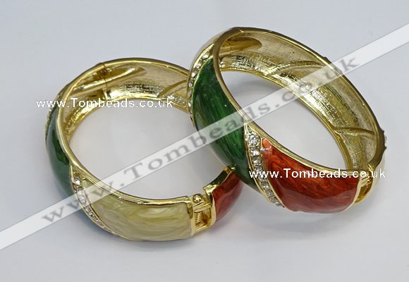 CEB135 18mm width gold plated alloy with enamel bangles wholesale