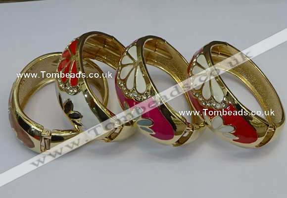 CEB136 26mm width gold plated alloy with enamel bangles wholesale