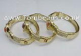 CEB137 22mm width gold plated alloy with enamel bangles wholesale