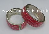 CEB139 25mm width gold plated alloy with enamel bangles wholesale