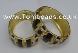 CEB140 24mm width gold plated alloy with enamel bangles wholesale