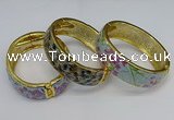 CEB141 20mm width gold plated alloy with enamel bangles wholesale