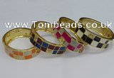 CEB142 20mm width gold plated alloy with enamel bangles wholesale