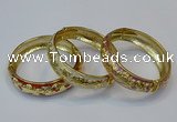 CEB143 18mm width gold plated alloy with enamel bangles wholesale