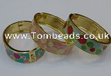 CEB146 19mm width gold plated alloy with enamel bangles wholesale