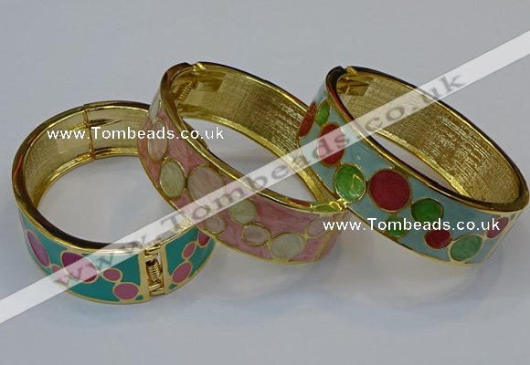 CEB146 19mm width gold plated alloy with enamel bangles wholesale
