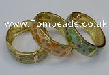 CEB147 19mm width gold plated alloy with enamel bangles wholesale