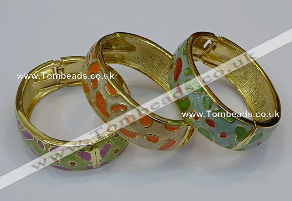 CEB147 19mm width gold plated alloy with enamel bangles wholesale