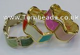 CEB152 23mm width gold plated alloy with enamel bangles wholesale