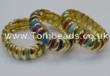 CEB155 20mm width gold plated alloy with enamel bangles wholesale