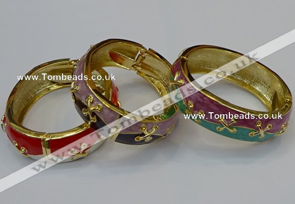 CEB156 19mm width gold plated alloy with enamel bangles wholesale