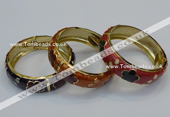 CEB161 18mm width gold plated alloy with enamel bangles wholesale