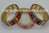 CEB166 20mm width gold plated alloy with enamel bangles wholesale