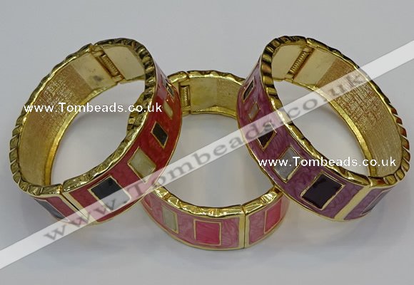 CEB166 20mm width gold plated alloy with enamel bangles wholesale