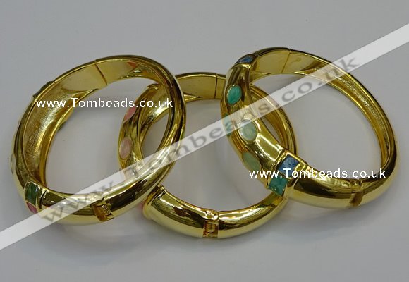 CEB169 17mm width gold plated alloy with enamel bangles wholesale