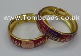 CEB171 18mm width gold plated alloy with enamel bangles wholesale