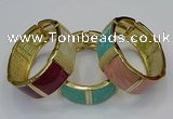 CEB173 22mm width gold plated alloy with enamel bangles wholesale