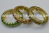 CEB174 20mm width gold plated alloy with enamel bangles wholesale