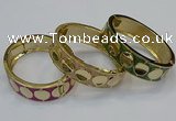 CEB175 18mm width gold plated alloy with enamel bangles wholesale