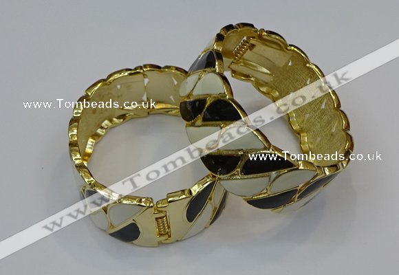 CEB176 25mm width gold plated alloy with enamel bangles wholesale