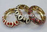 CEB177 20mm width gold plated alloy with enamel bangles wholesale