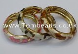 CEB179 17mm width gold plated alloy with enamel bangles wholesale