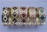 CEB18 5pcs 19mm width gold plated alloy with enamel bangles wholesale