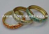 CEB184 15mm width gold plated alloy with enamel bangles wholesale