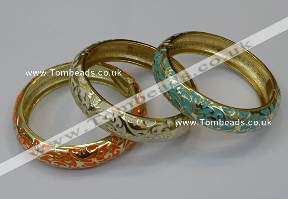 CEB184 15mm width gold plated alloy with enamel bangles wholesale