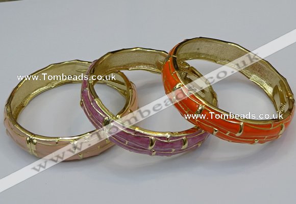 CEB185 14mm width gold plated alloy with enamel bangles wholesale