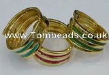 CEB186 38mm width gold plated alloy with enamel bangles wholesale