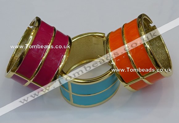 CEB187 38mm width gold plated alloy with enamel bangles wholesale