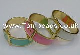 CEB188 27mm width gold plated alloy with enamel bangles wholesale