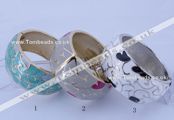 CEB26 5pcs 33mm width gold plated alloy with enamel bangles