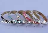 CEB31 5pcs 10mm width gold plated alloy with enamel bangles