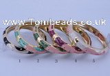 CEB32 5pcs 10mm width gold plated alloy with enamel bangles