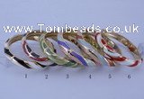 CEB33 6pcs 10mm width gold plated alloy with enamel bangles