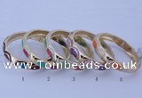 CEB36 5pcs 12mm width gold plated alloy with enamel rhinestone & bangles