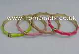 CEB65 6mm width gold plated alloy with enamel bangles wholesale