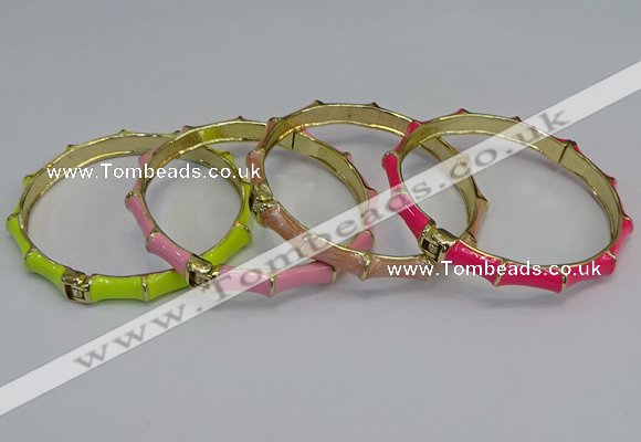 CEB65 6mm width gold plated alloy with enamel bangles wholesale