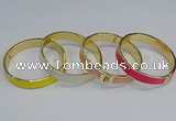 CEB66 9mm width gold plated alloy with enamel bangles wholesale