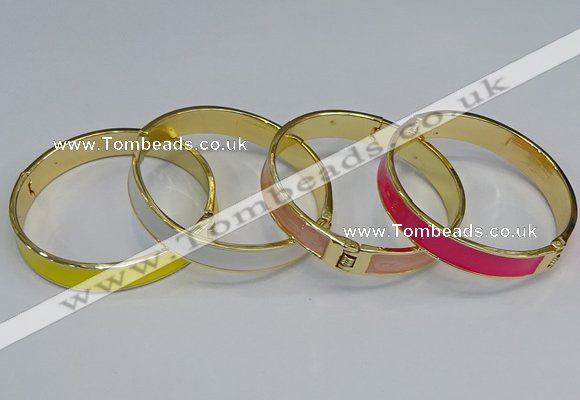 CEB66 9mm width gold plated alloy with enamel bangles wholesale