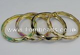 CEB71 6mm width gold plated alloy with enamel bangles wholesale