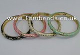 CEB77 5mm width gold plated alloy with enamel bangles wholesale