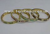 CEB84 8mm width gold plated alloy with enamel bangles wholesale