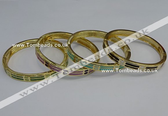 CEB84 8mm width gold plated alloy with enamel bangles wholesale