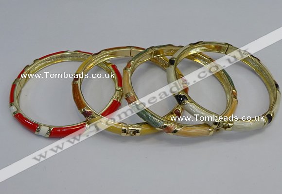 CEB90 8mm width gold plated alloy with enamel bangles wholesale