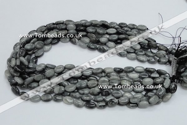 CEE15 15.5 inches 8*12mm oval eagle eye jasper beads wholesale