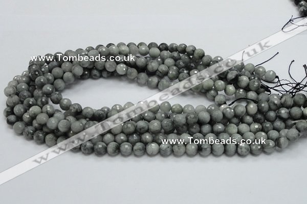 CEE20 15.5 inches 8mm faceted round eagle eye jasper beads wholesale