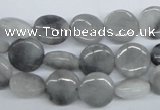 CEE201 15.5 inches 12mm flat round eagle eye jasper beads